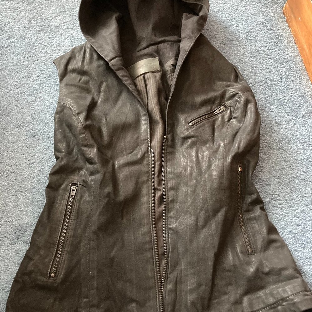 NEW GENETIC DENIM THE LOGAN VEST-BLACK MIRROR SAMP